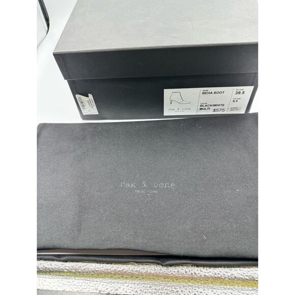 Rag  & Bone Beha Bone Black White Snakeskin Women's Size 9.5 NWB - Picture 10 of 11